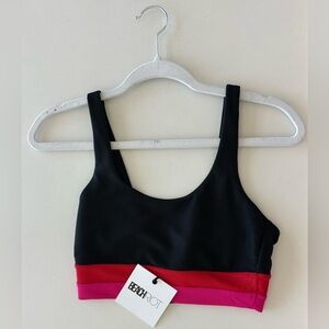 Beach Riot Black and Pink Crop Top/Bra